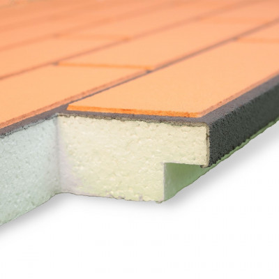 Термопанель под кирпич КИНОВАРЬ 1480х580 мм 40 мм