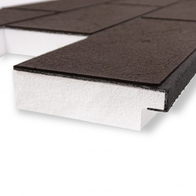 Термопанель под камень КОЛОТЫЙ КАМЕНЬ ГОРЬКИЙ ШОКОЛАД 1480х580 мм 40 мм Термопанель под камень КОЛОТЫЙ КАМЕНЬ ГОРЬКИЙ ШОКОЛАД 1480х580 мм 40 мм