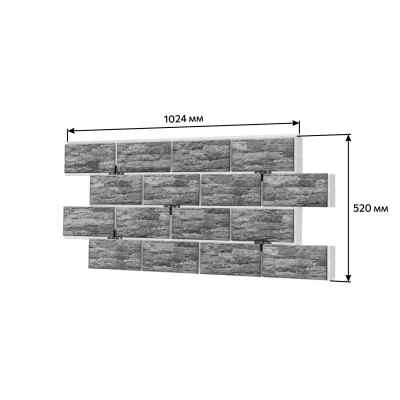 Термопанель ППС Beryoza Ceramica Old Town Микс 40 мм м2