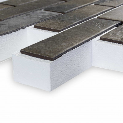 Термопанель ППС Керамин Орегон 1 Серый 40 мм за м2