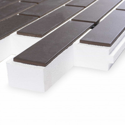 Термопанель ППС Керамин Куба 9 Шоколадный 40 мм за м2