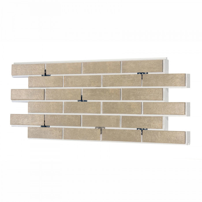 Термопанель ППС Керамин Теннесси 2 Светло-бежевый 40 мм за м2