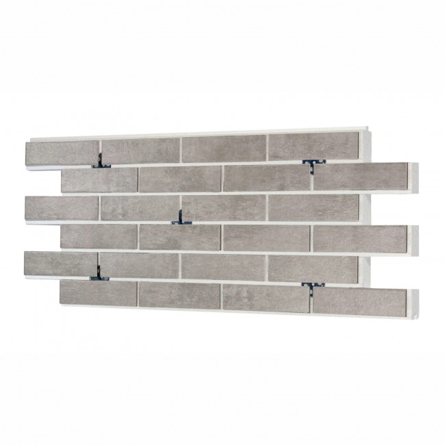 Термопанель ППС Керамин Теннесси 1 Светло-серый 40 мм за м2