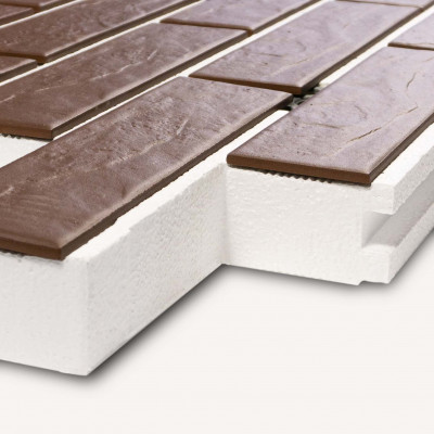 Термопанель ППС Cerrad Elewacja Brazowa Rustiko 40 мм за м2